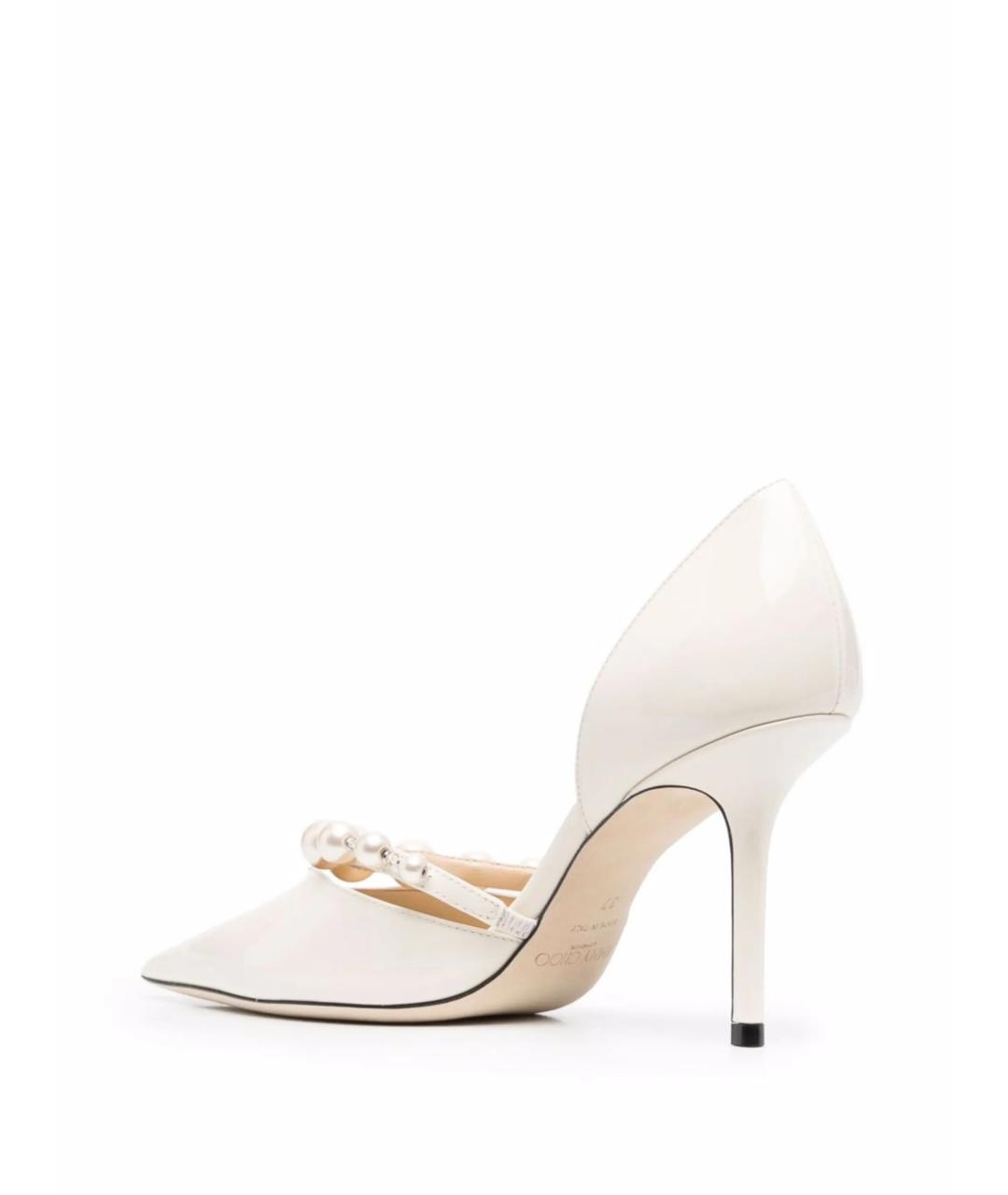 JIMMY CHOO Белые кожаные туфли, фото 3