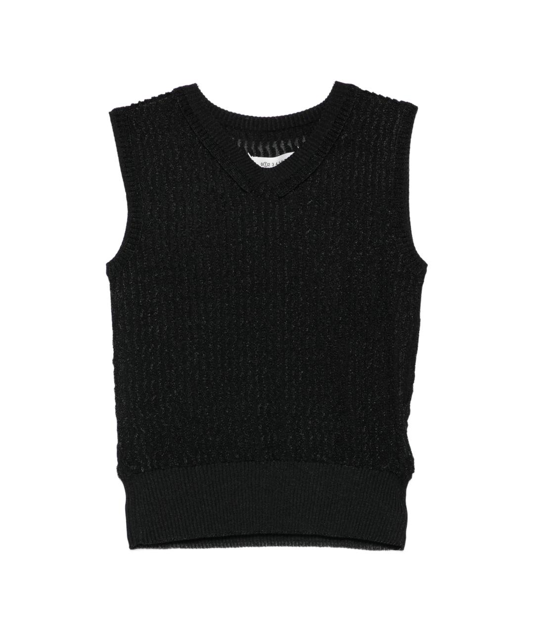 MAISON MARGIELA Черная полиэстеровая жилетка, фото 1