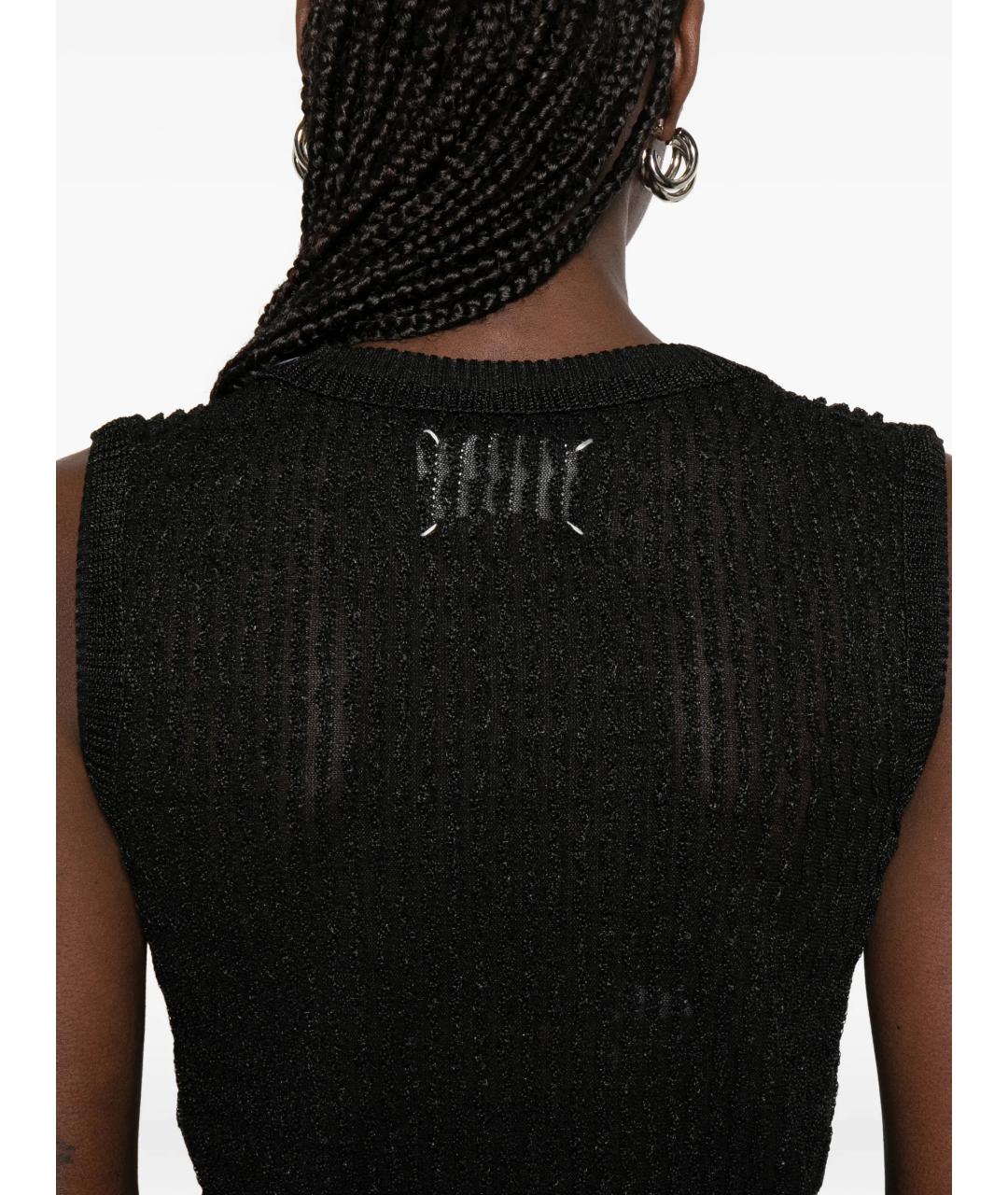 MAISON MARGIELA Черная полиэстеровая жилетка, фото 5