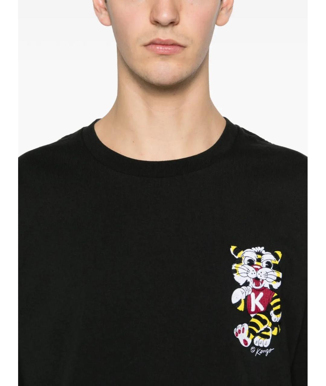KENZO Черная хлопковая футболка, фото 5