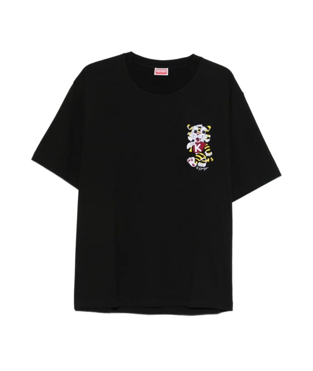 KENZO Черная хлопковая футболка, фото 1