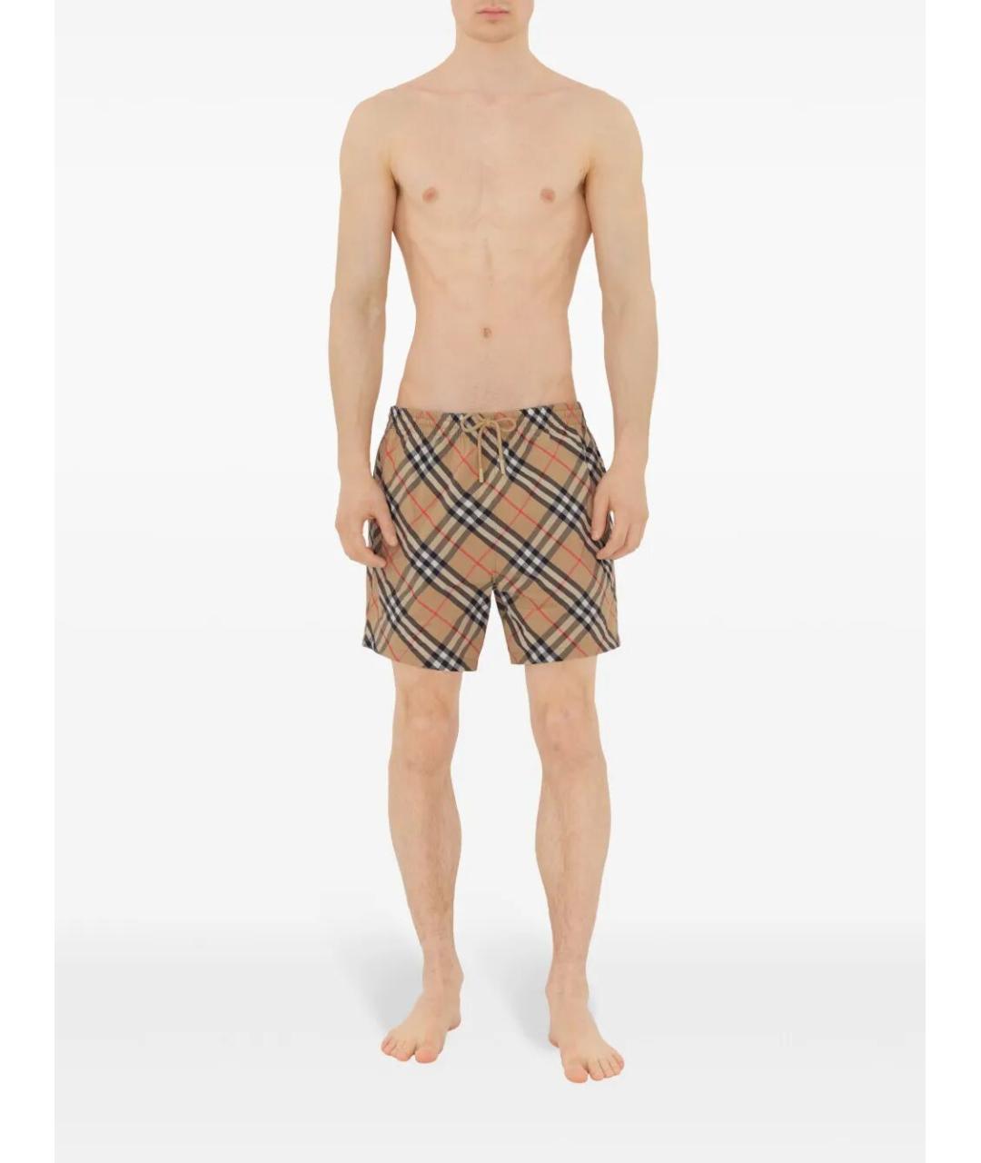 BURBERRY Бежевые полиамидовые плавки, фото 3