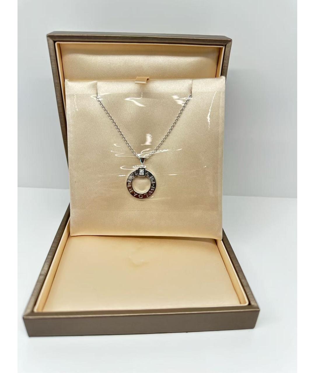 BVLGARI Серебряное колье из белого золота, фото 4