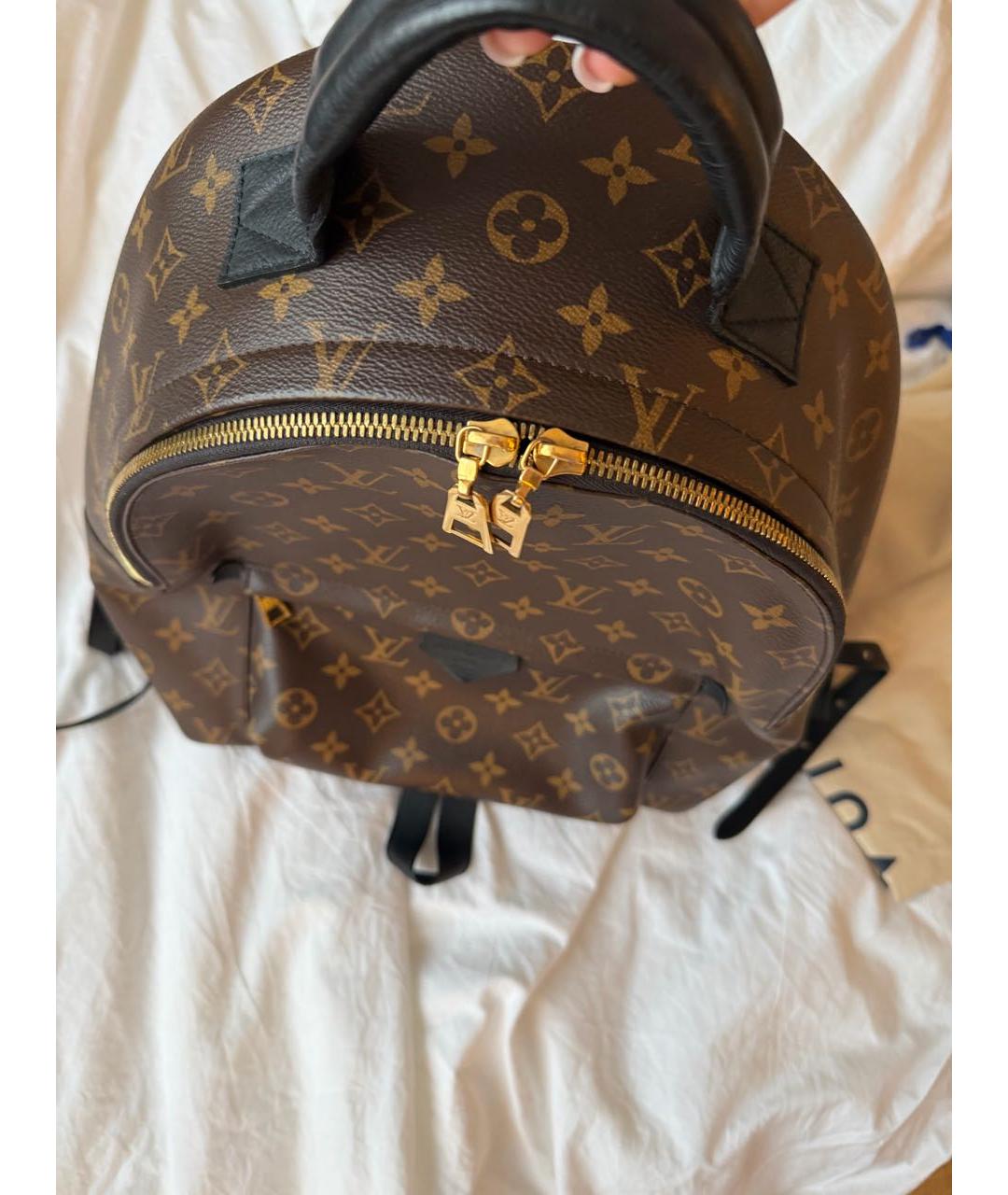 LOUIS VUITTON Коричневый кожаный рюкзак, фото 3