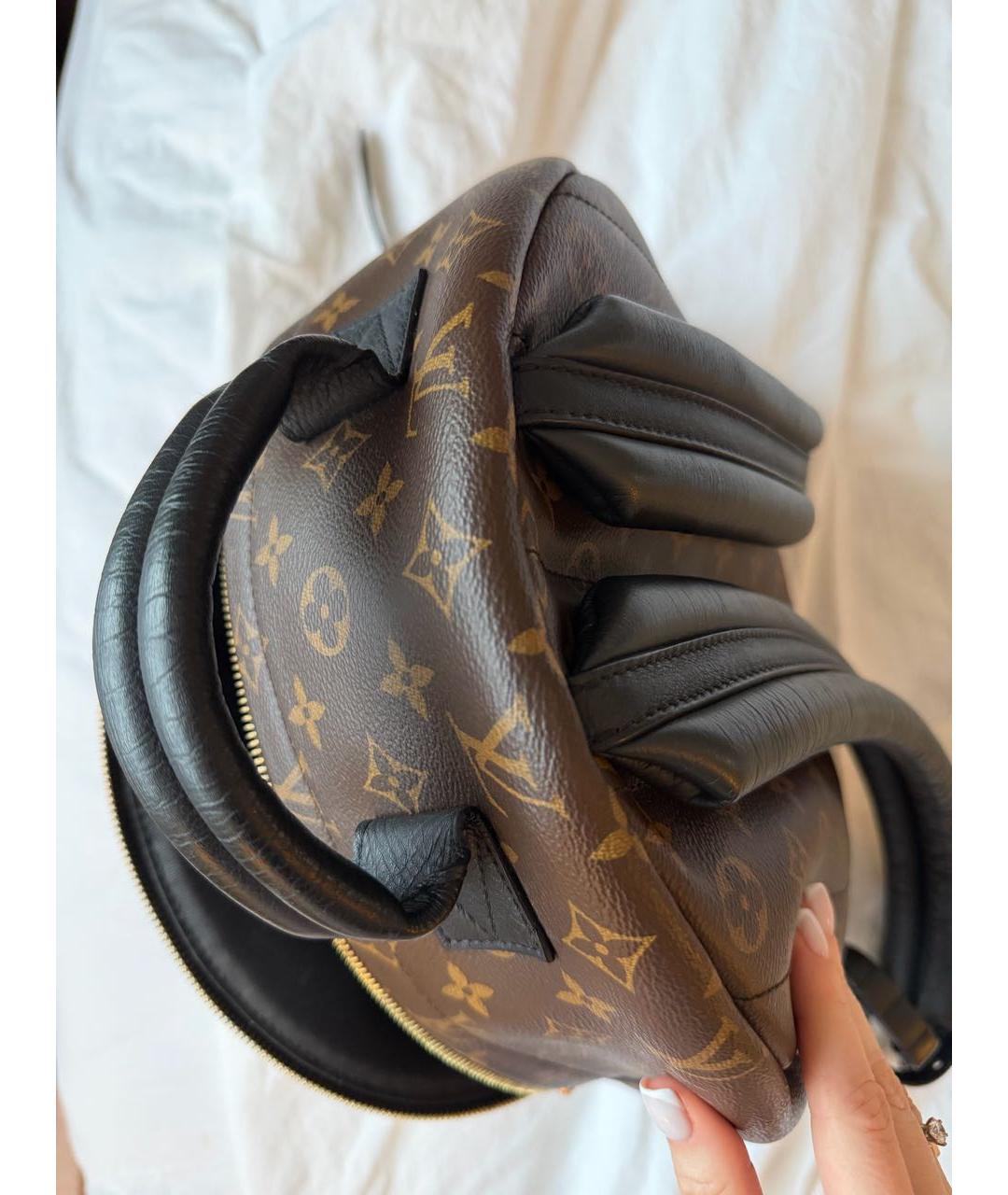 LOUIS VUITTON Коричневый кожаный рюкзак, фото 4