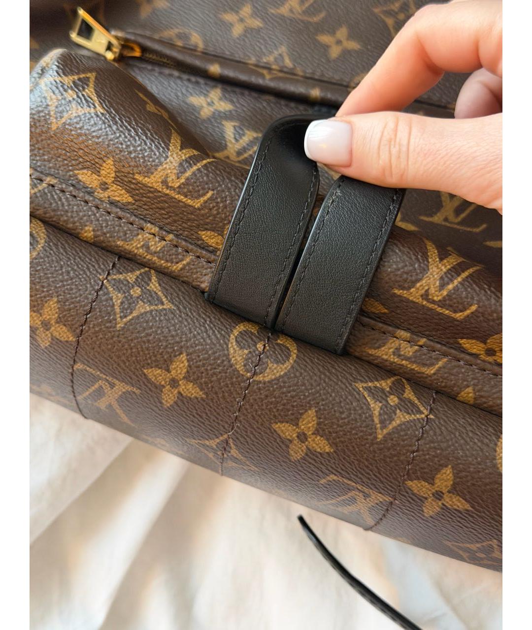 LOUIS VUITTON Коричневый кожаный рюкзак, фото 7