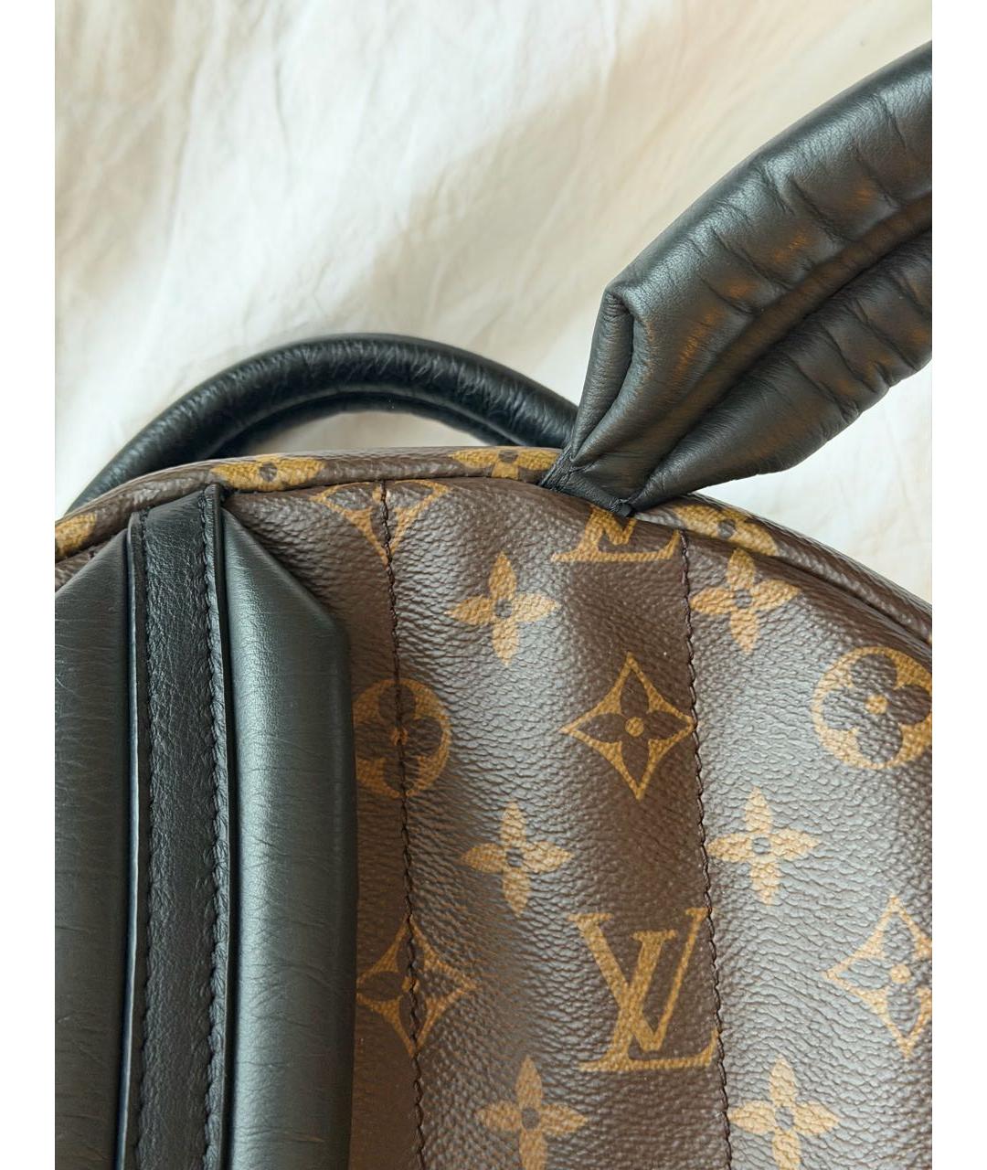 LOUIS VUITTON Коричневый кожаный рюкзак, фото 6