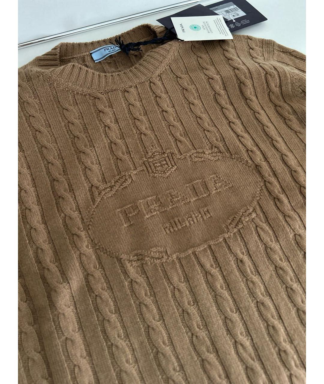 PRADA Коричневый кашемировый джемпер / свитер, фото 4