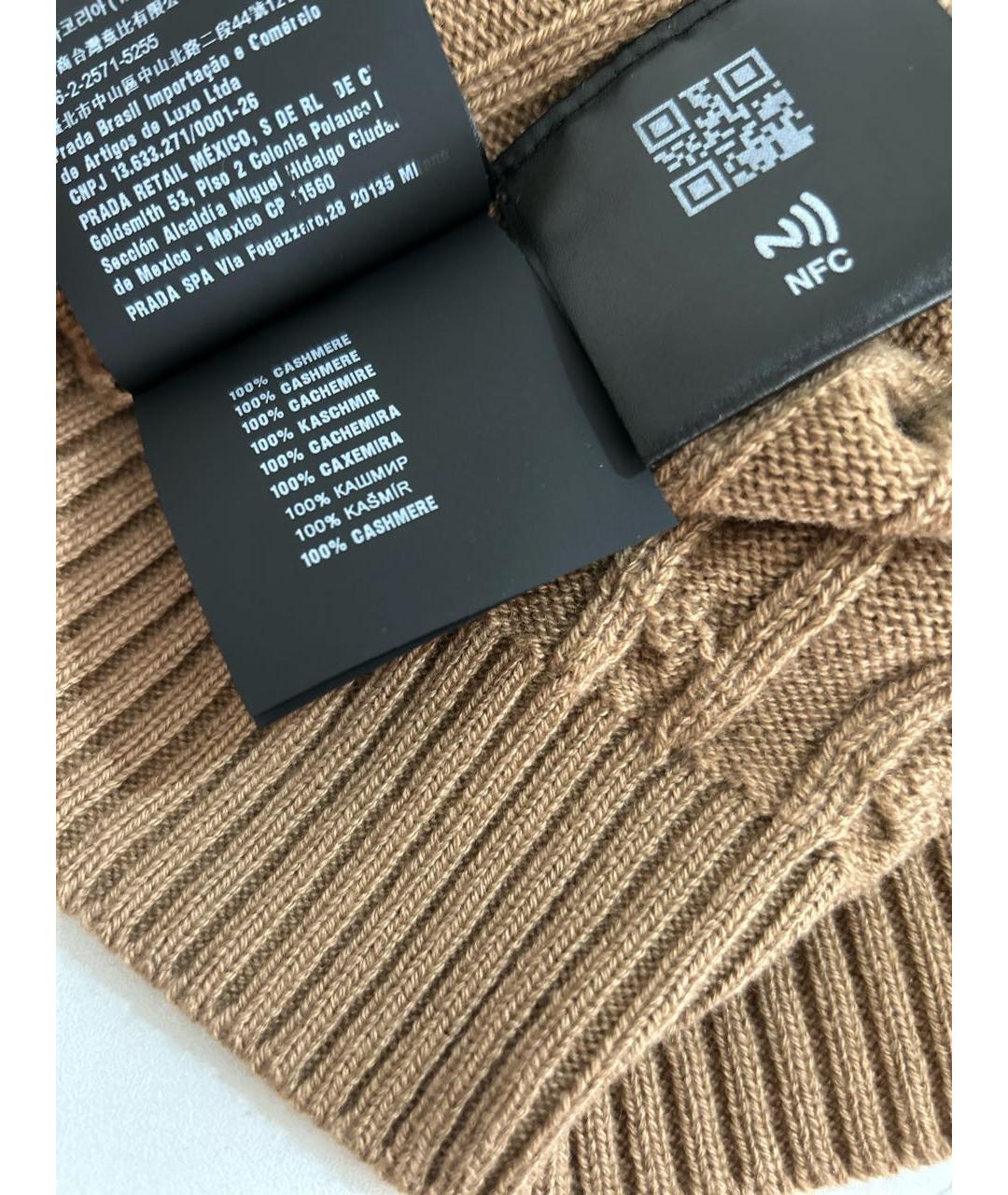 PRADA Коричневый кашемировый джемпер / свитер, фото 6