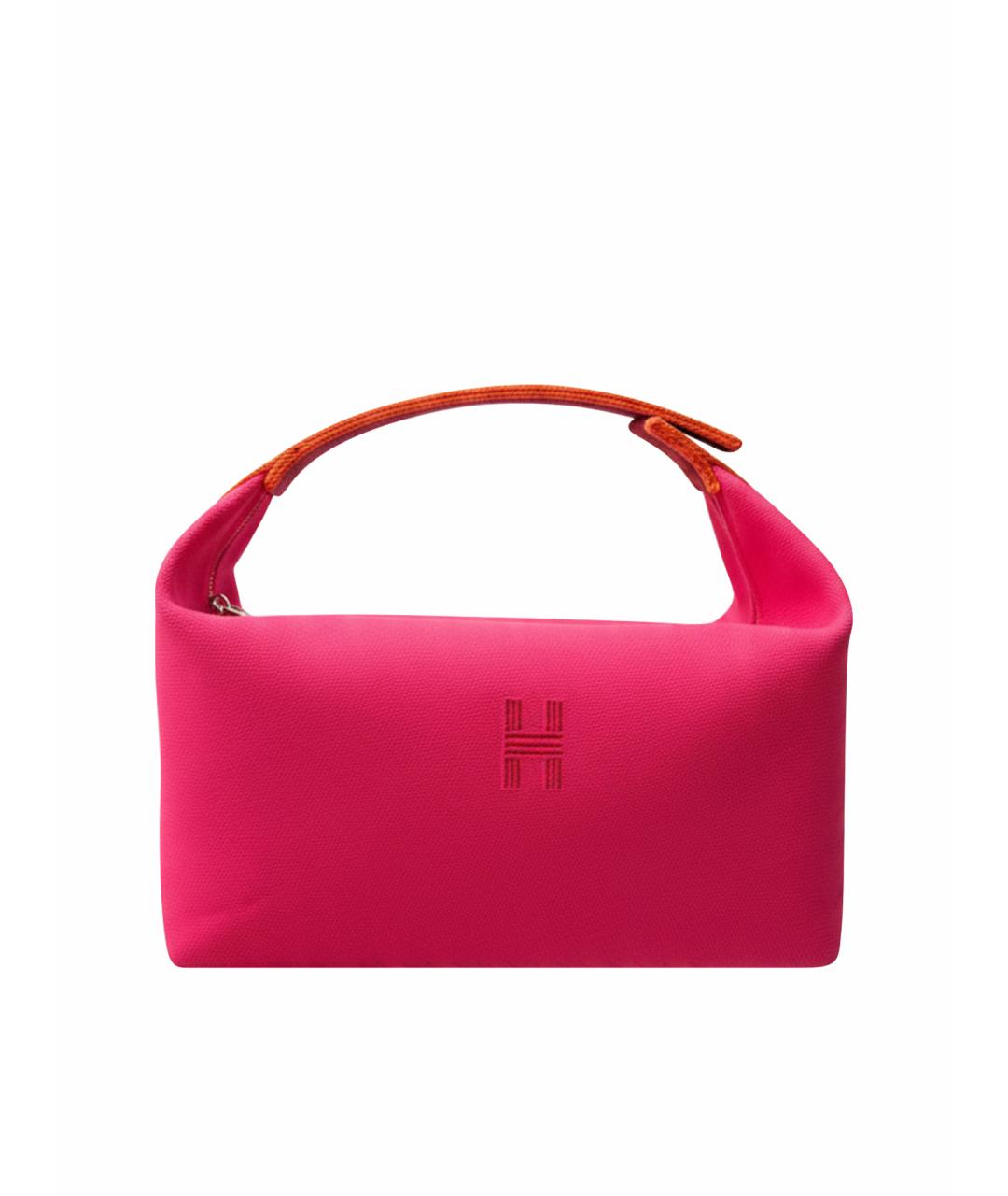 HERMES Фуксия тканевая косметичка, фото 1