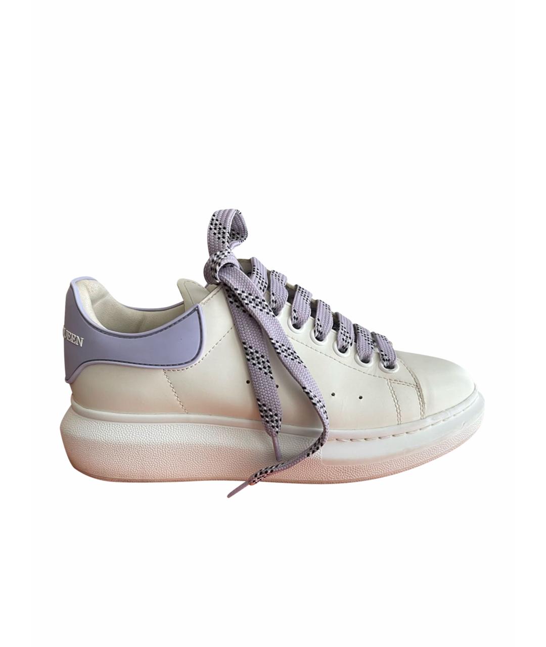 ALEXANDER MCQUEEN Бирюзовые кожаные кеды, фото 1