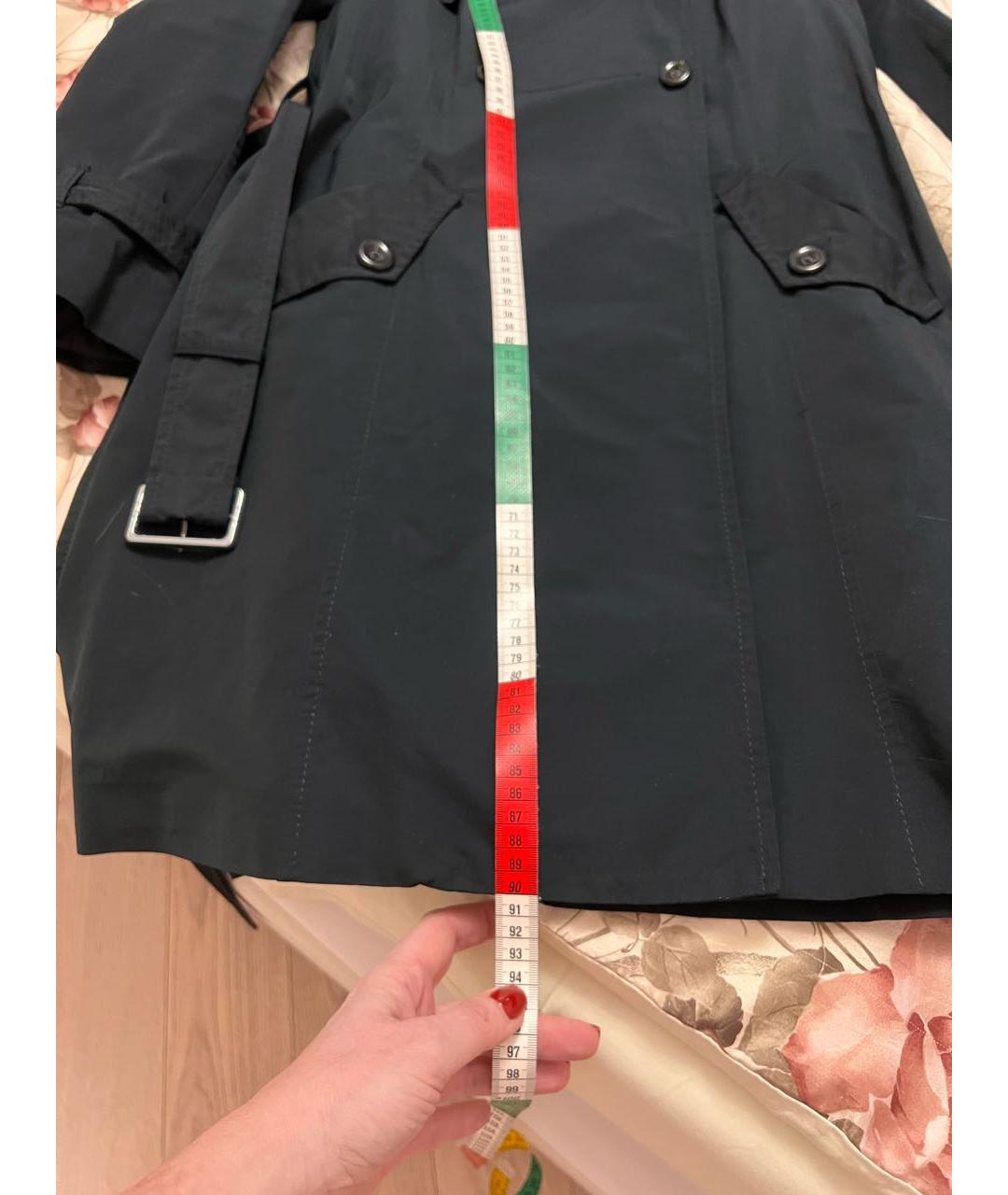 RED VALENTINO Черный хлопковый тренч/плащ, фото 7