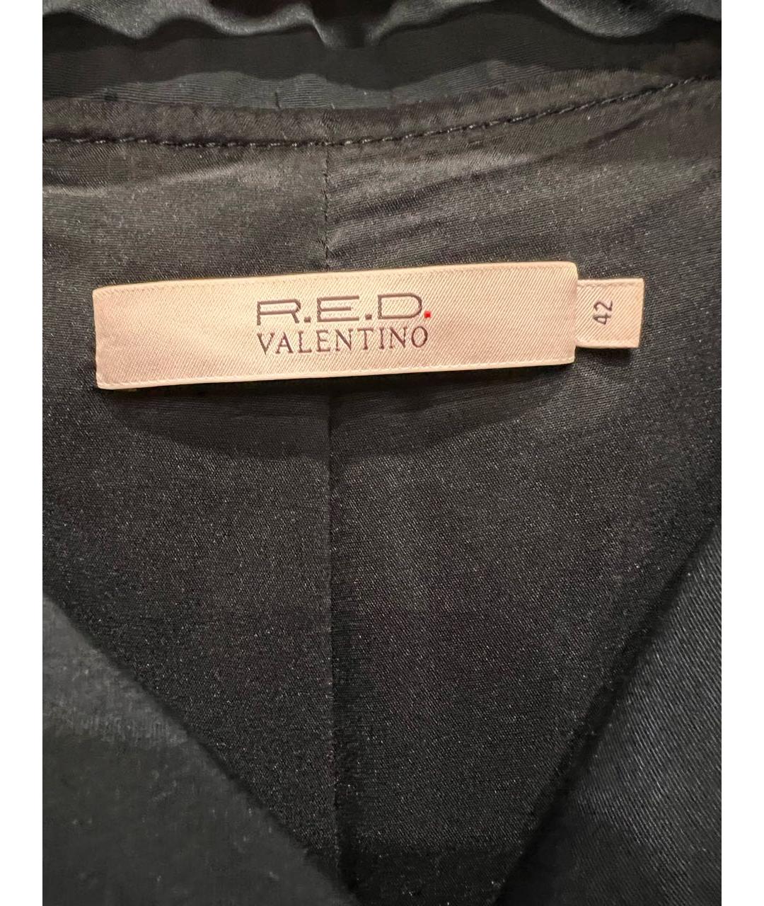 RED VALENTINO Черный хлопковый тренч/плащ, фото 2