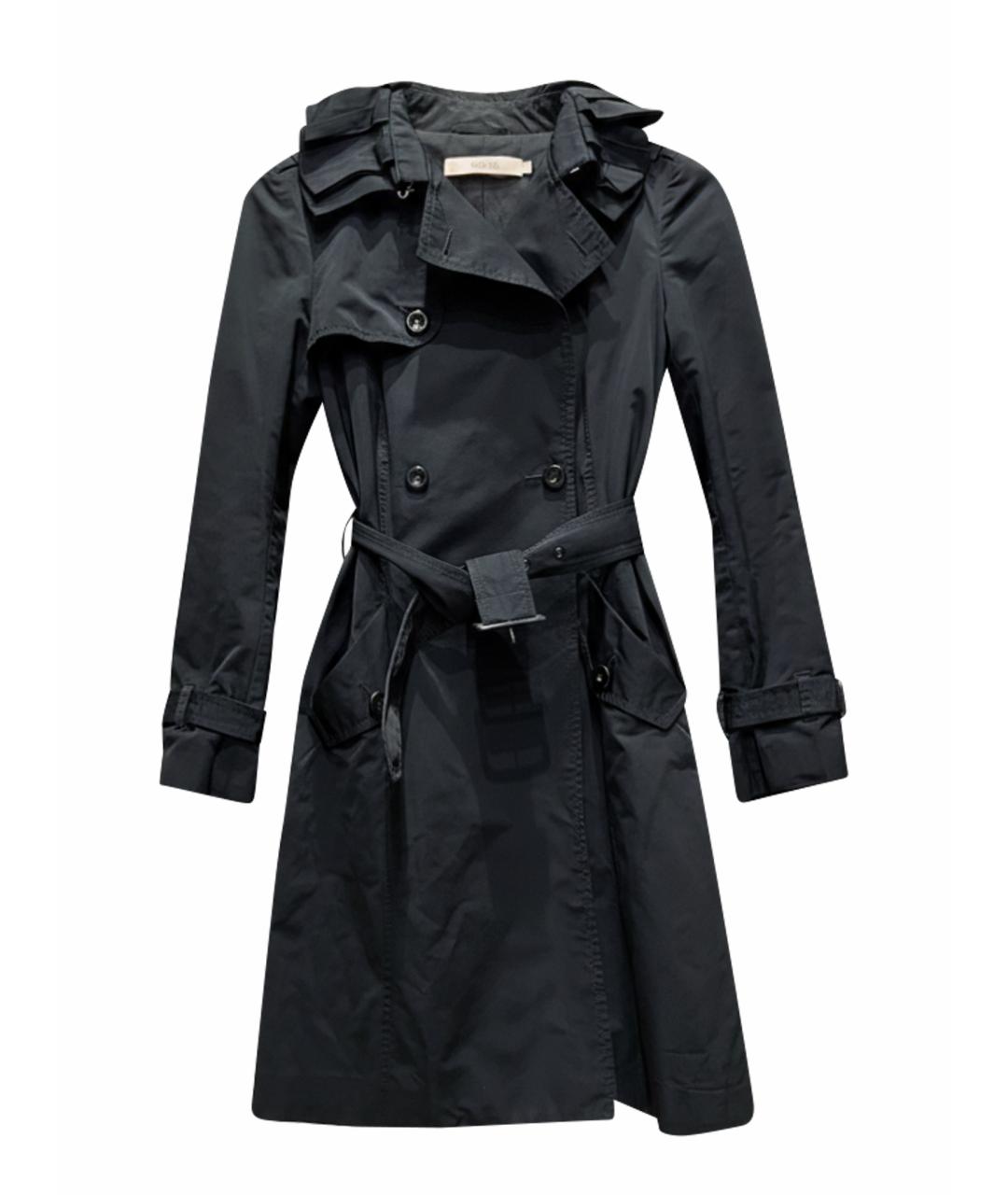 RED VALENTINO Черный хлопковый тренч/плащ, фото 1