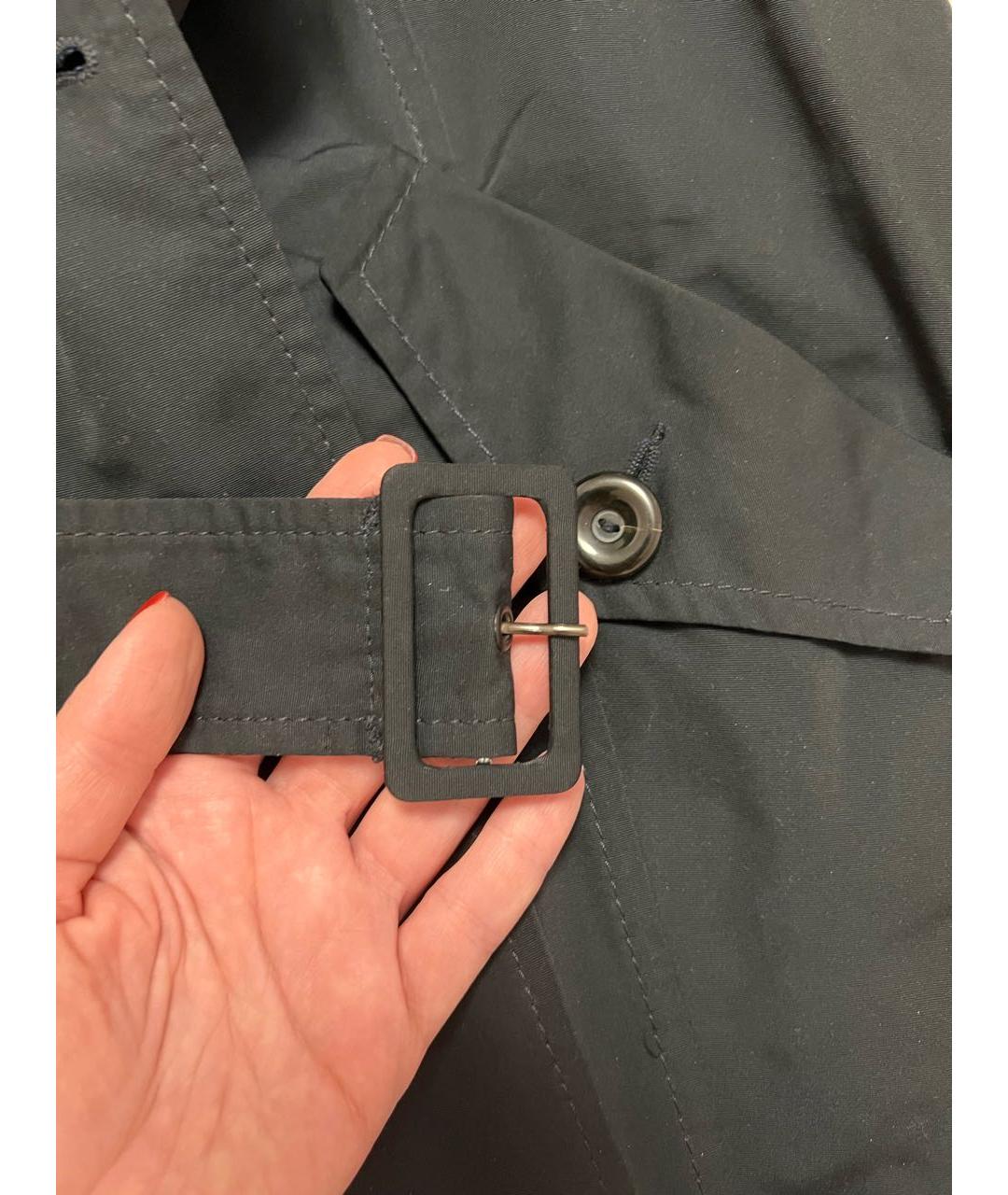 RED VALENTINO Черный хлопковый тренч/плащ, фото 5