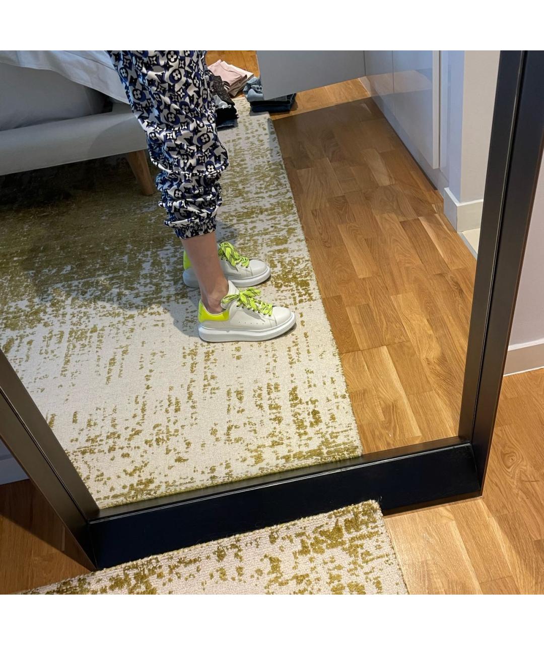 ALEXANDER MCQUEEN Белые кожаные кеды, фото 6