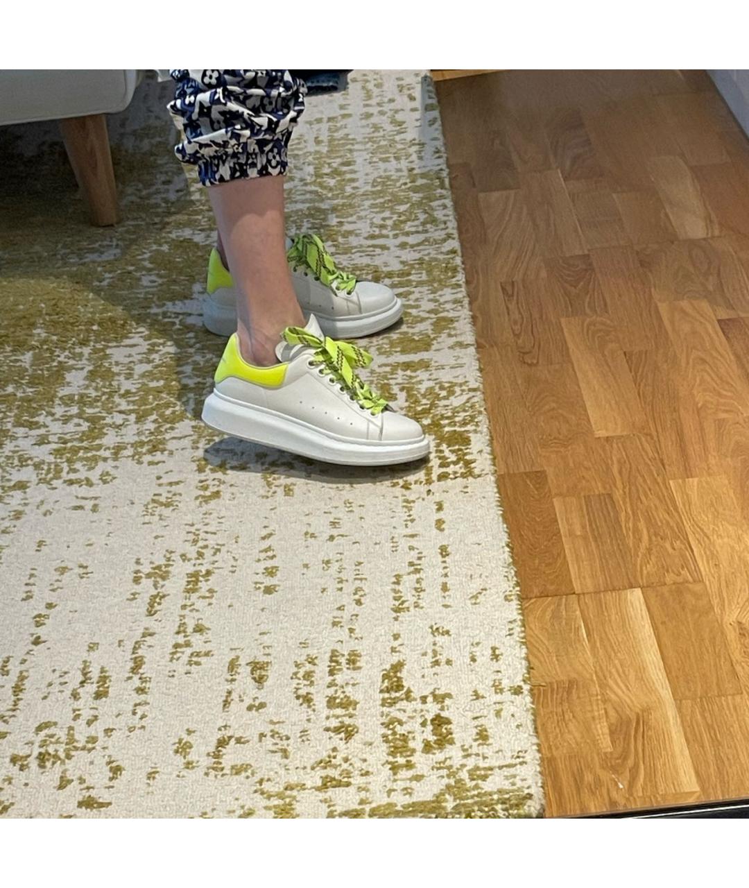 ALEXANDER MCQUEEN Белые кожаные кеды, фото 5