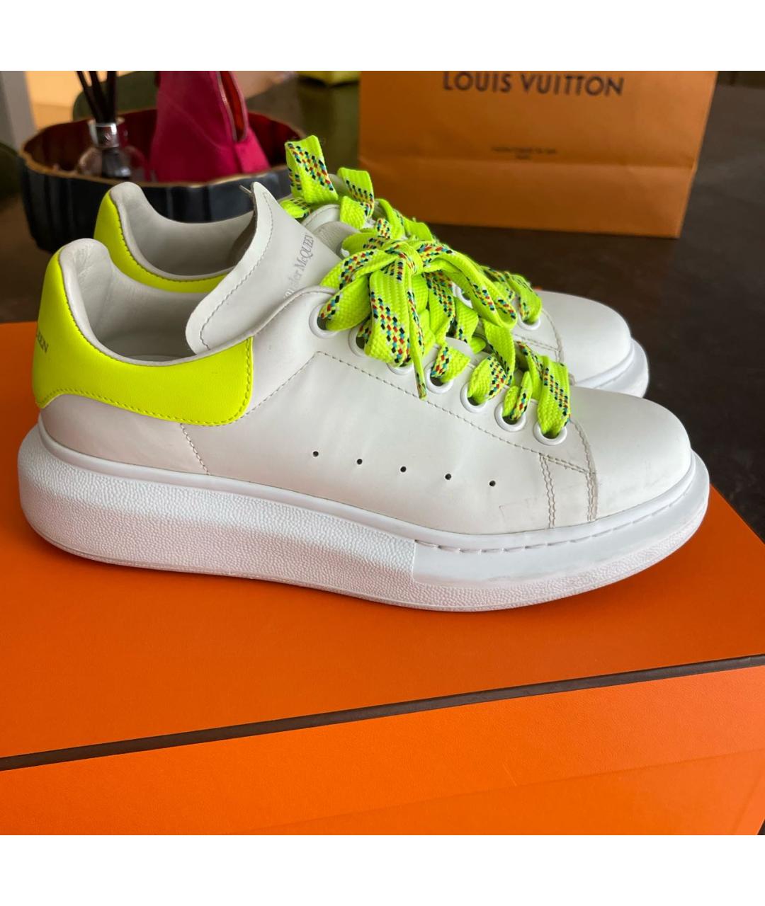 ALEXANDER MCQUEEN Белые кожаные кеды, фото 8