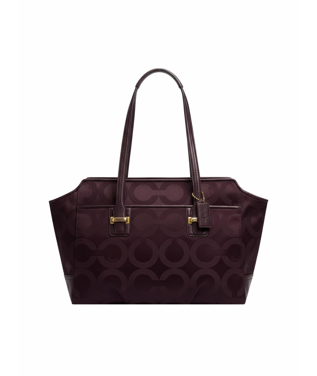 COACH Бордовая сумка тоут, фото 1