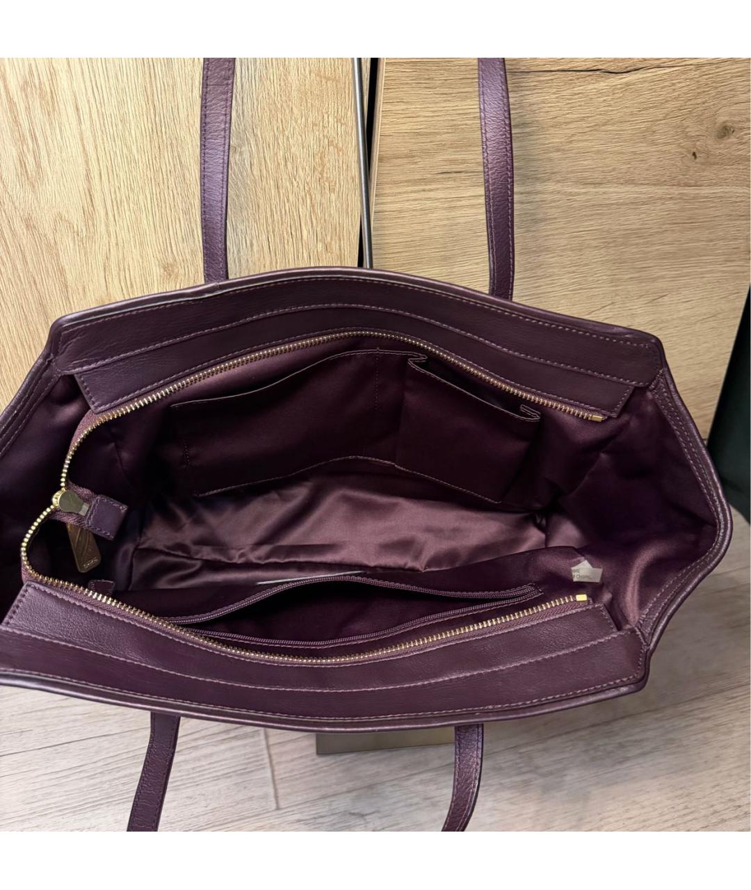 COACH Бордовая сумка тоут, фото 4