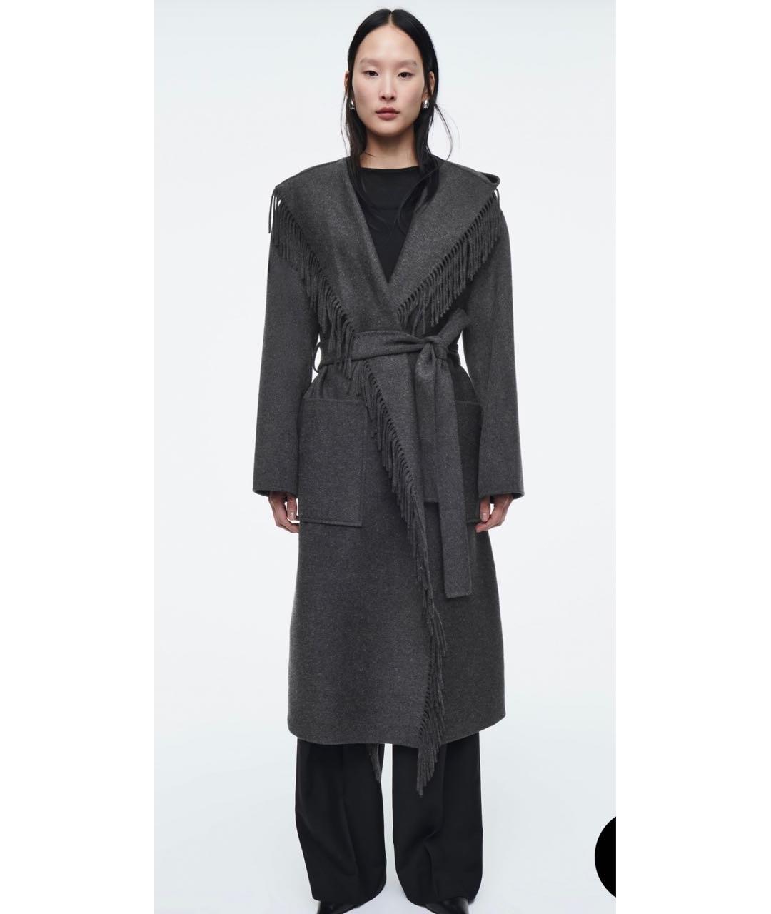 COS Серое шерстяное пальто, фото 4