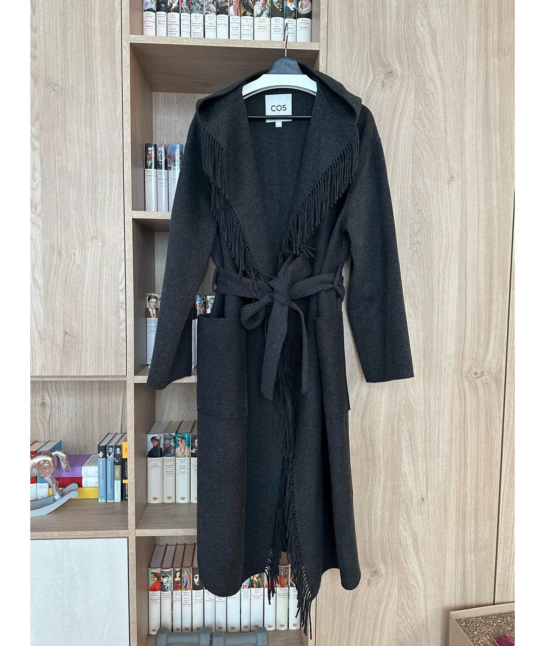 COS Серое шерстяное пальто, фото 9
