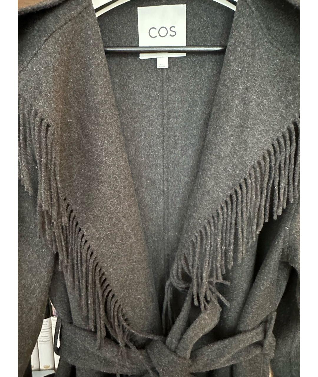 COS Серое шерстяное пальто, фото 3