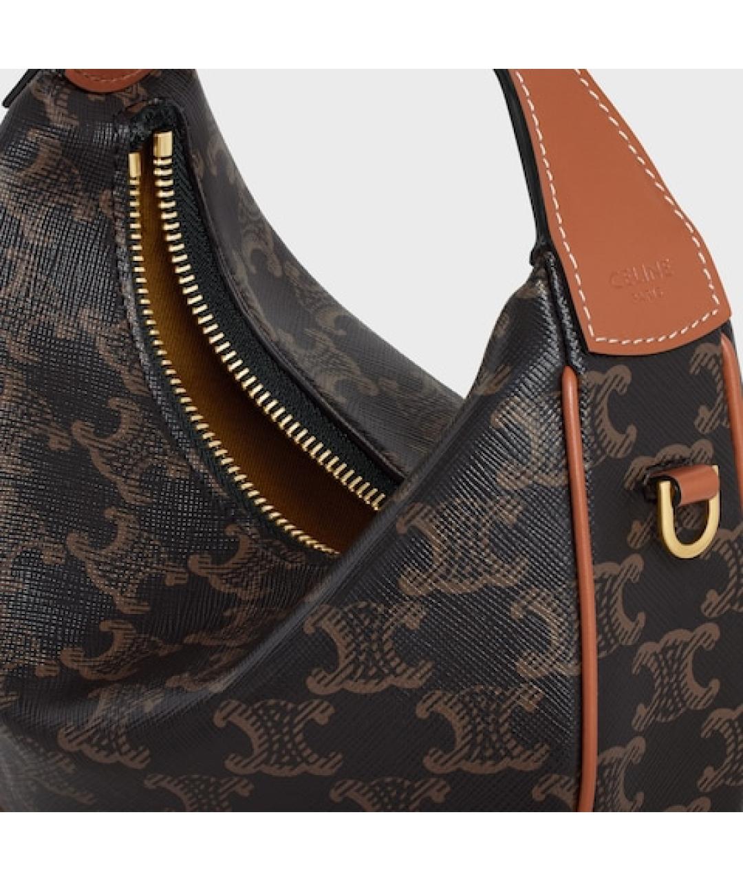 CELINE Коричневая сумка через плечо, фото 4