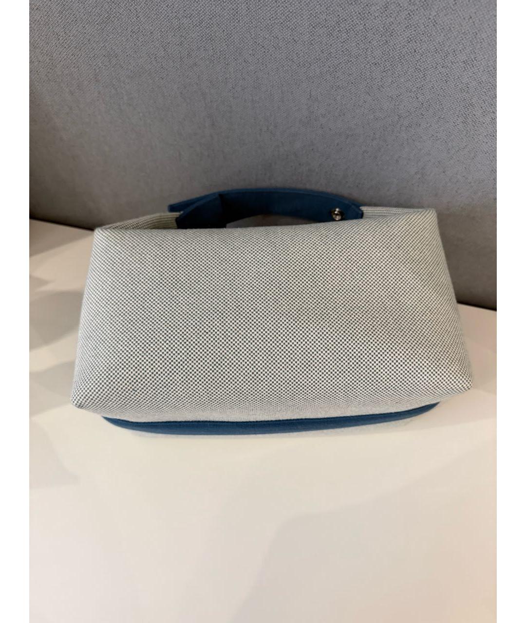 HERMES Бирюзовая тканевая косметичка, фото 2