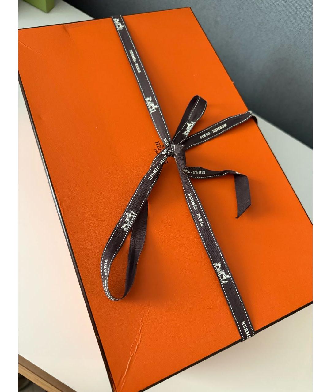 HERMES Бирюзовая тканевая косметичка, фото 6