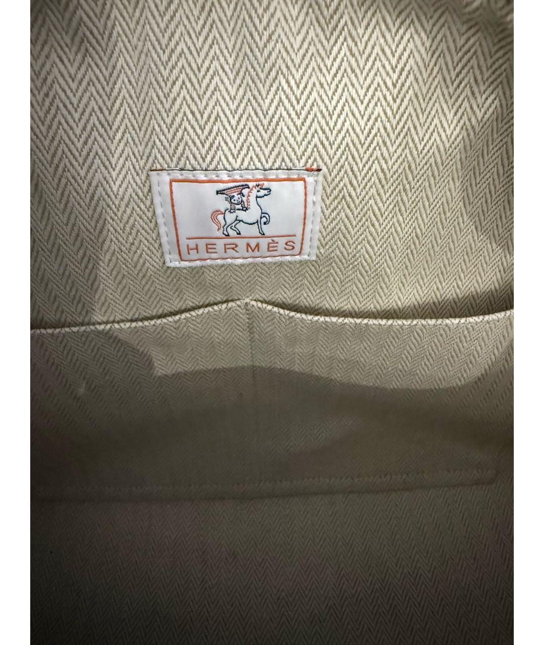 HERMES Бирюзовая тканевая косметичка, фото 6