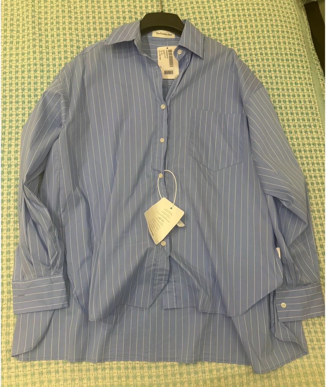 THE FRANKIE SHOP Голубая хлопковая рубашка, фото 5