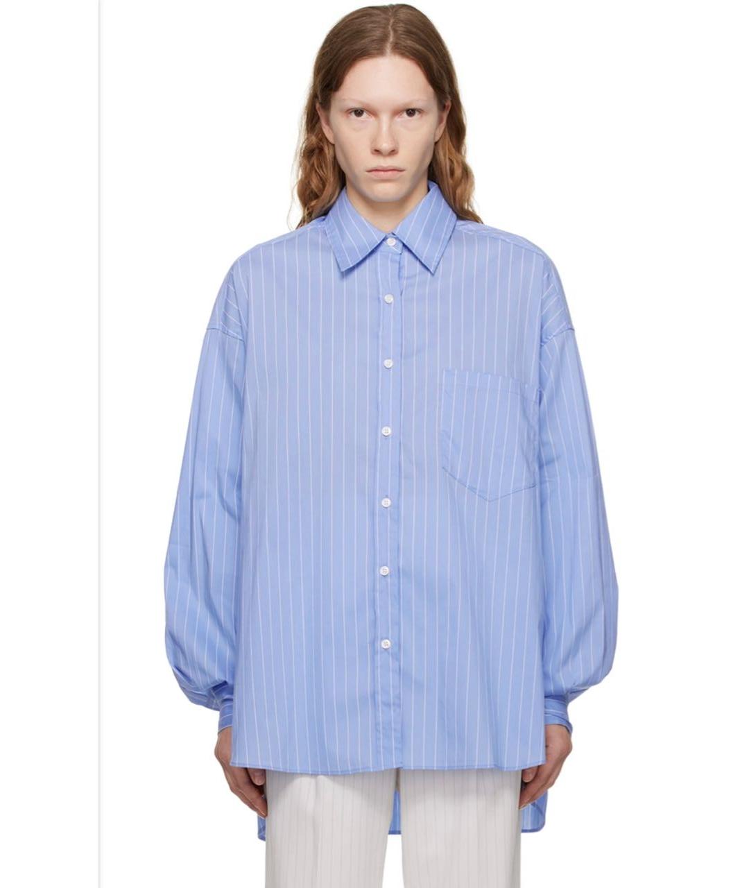 THE FRANKIE SHOP Голубая хлопковая рубашка, фото 2