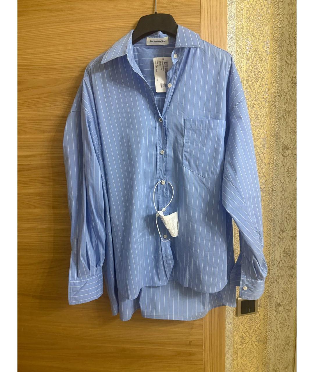 THE FRANKIE SHOP Голубая хлопковая рубашка, фото 9