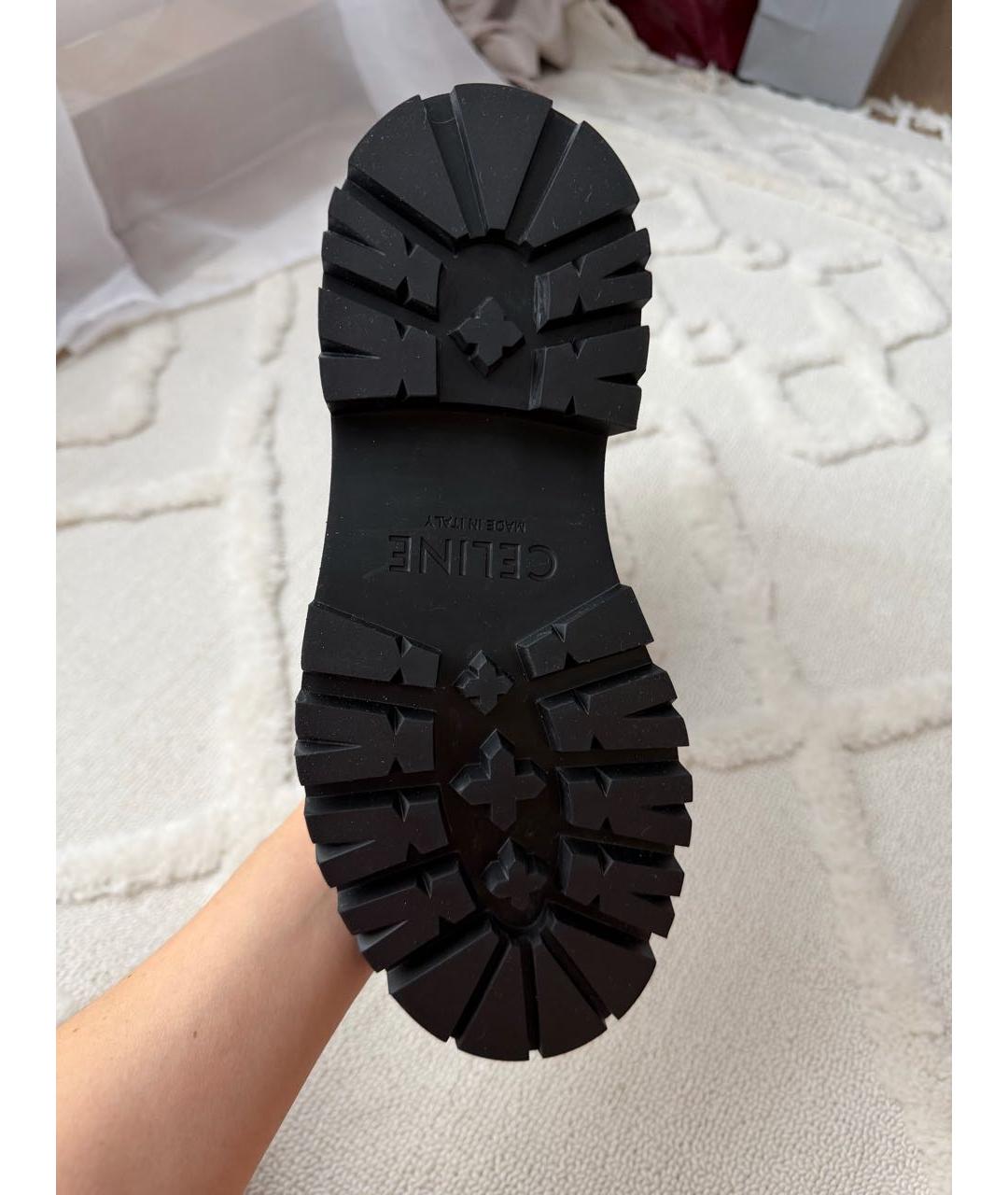 CELINE Черные текстильные ботинки, фото 6