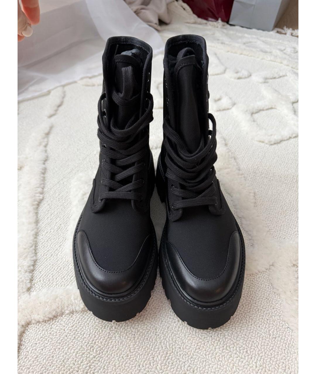 CELINE Черные текстильные ботинки, фото 5