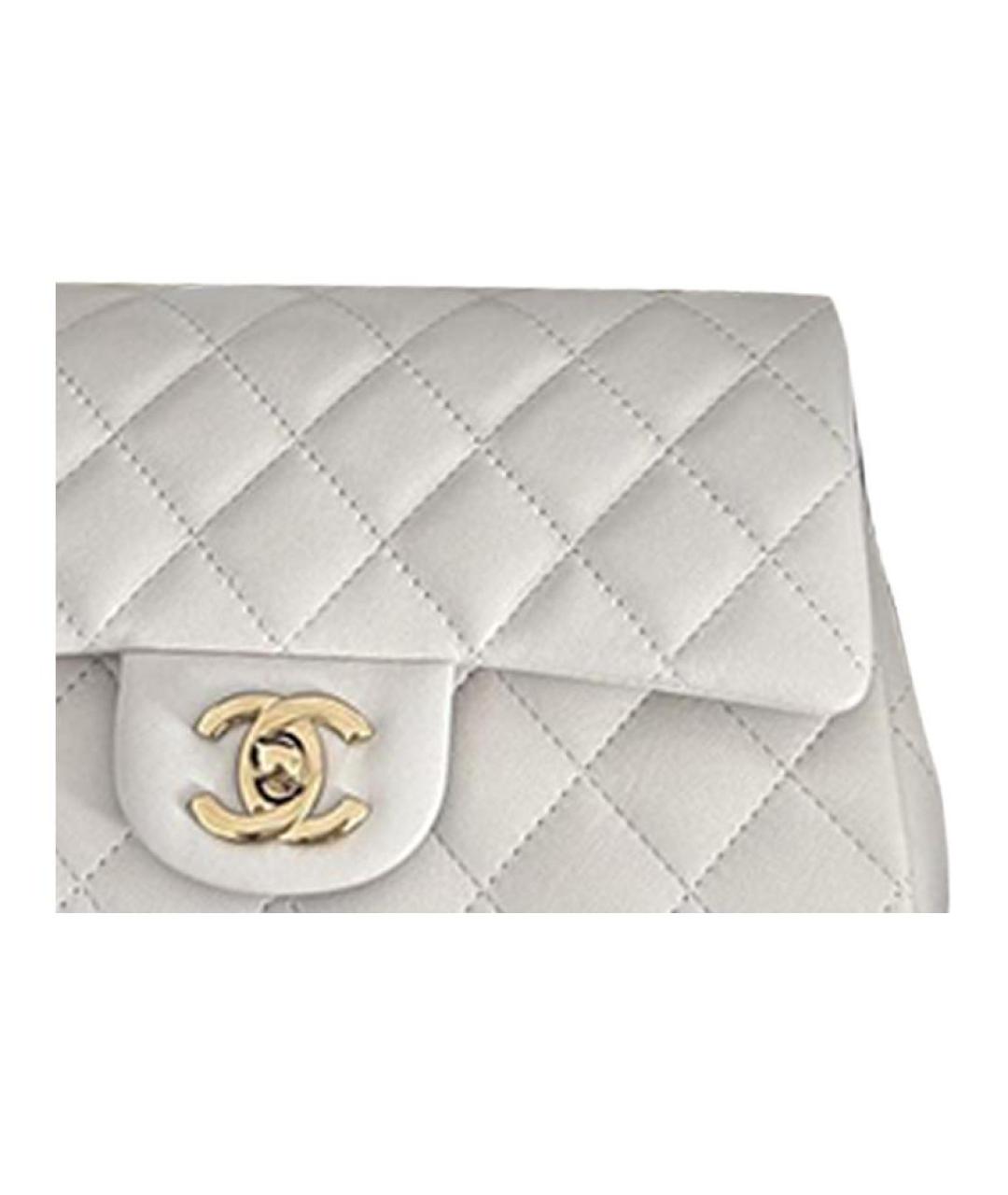 CHANEL Белая кожаная сумка через плечо, фото 3