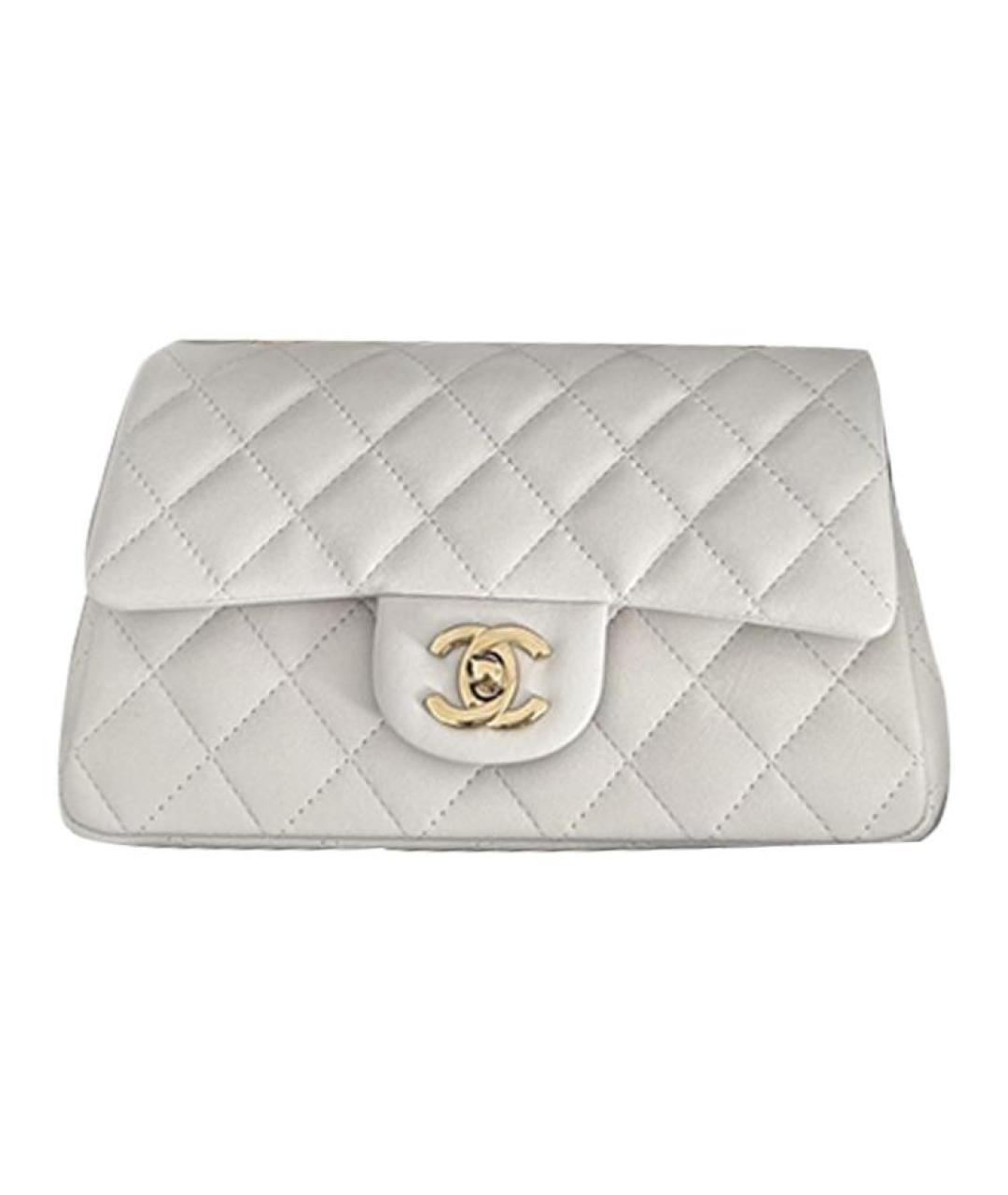 CHANEL Белая кожаная сумка через плечо, фото 1