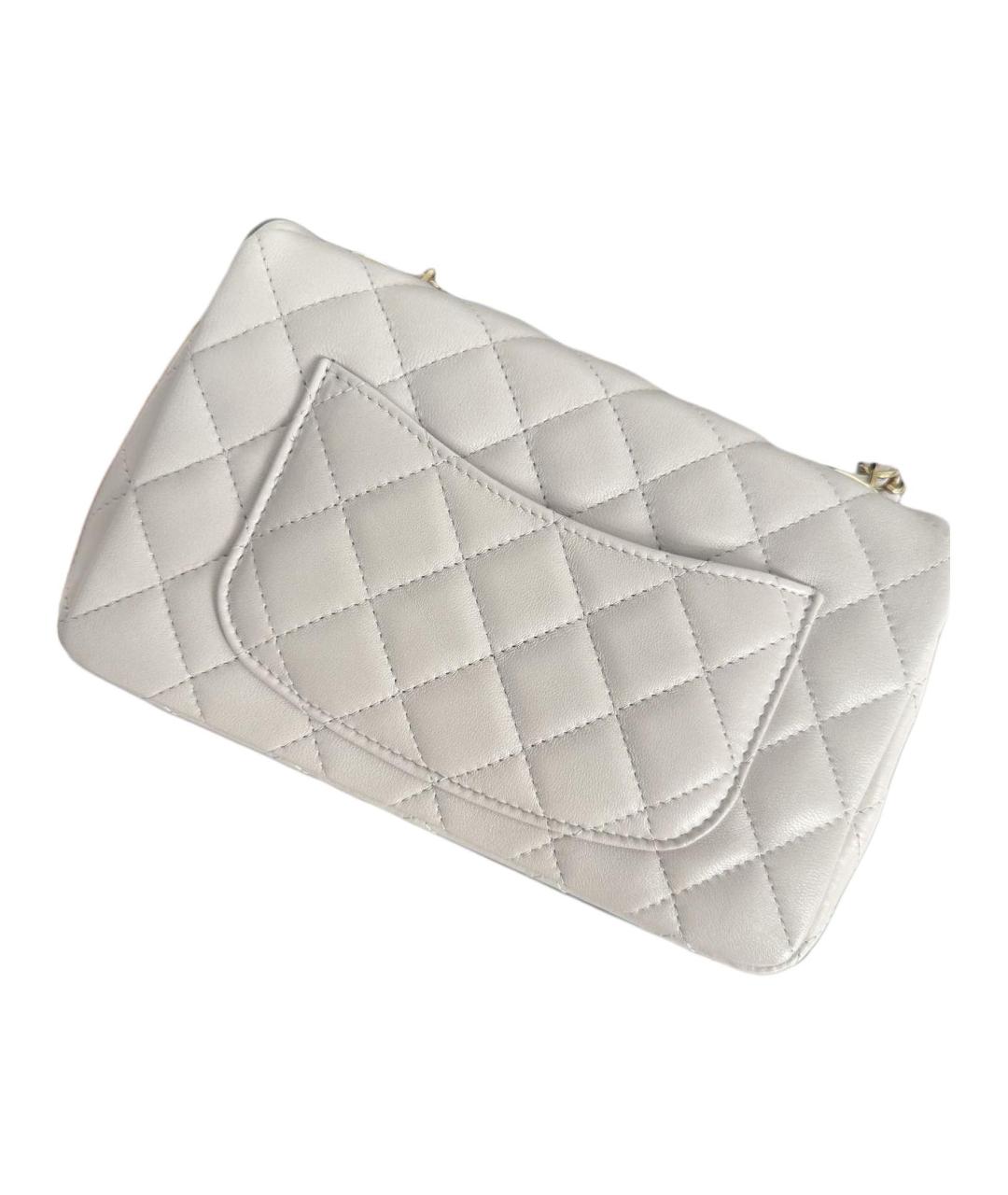 CHANEL Белая кожаная сумка через плечо, фото 2