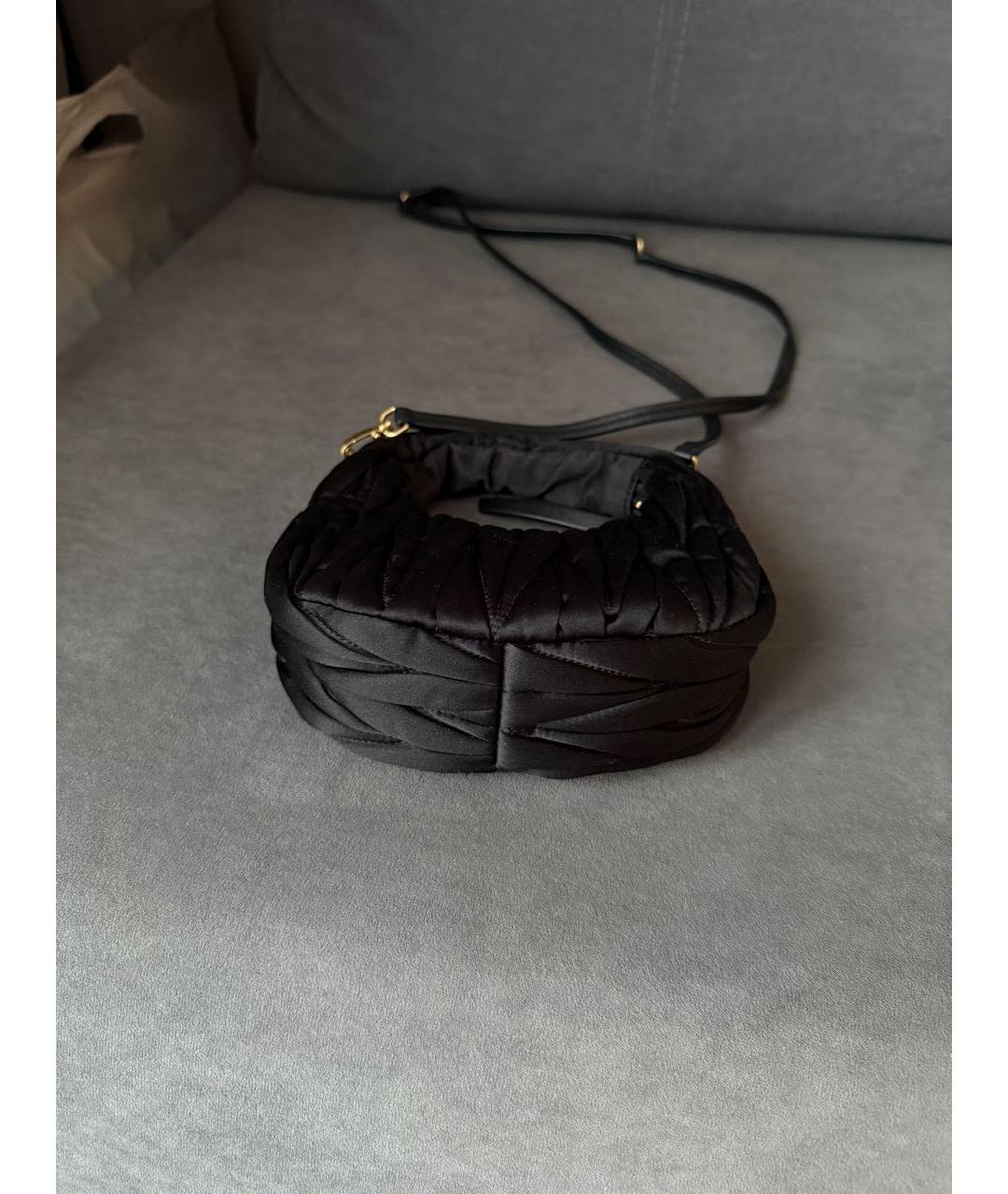 MIU MIU Черная синтетическая сумка через плечо, фото 2