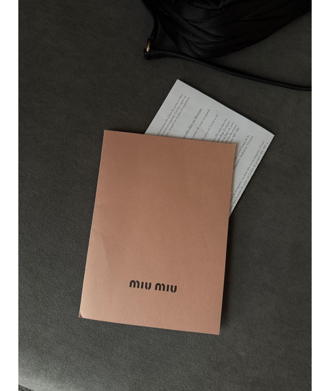 MIU MIU Черная синтетическая сумка через плечо, фото 5