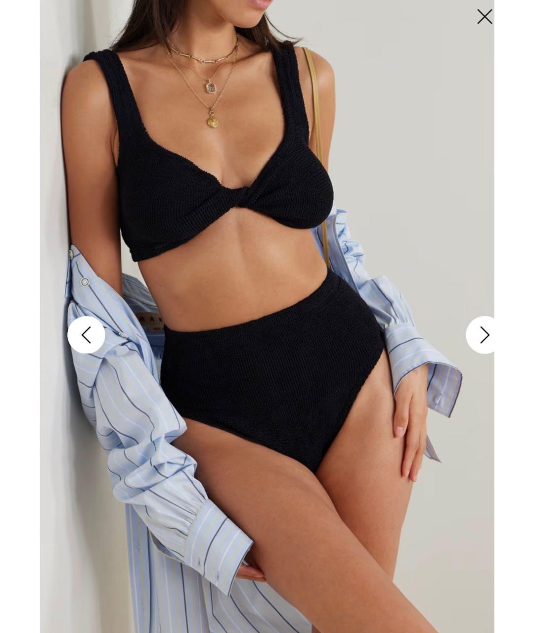 HUNZA G Черный полиамидовый купальник, фото 5