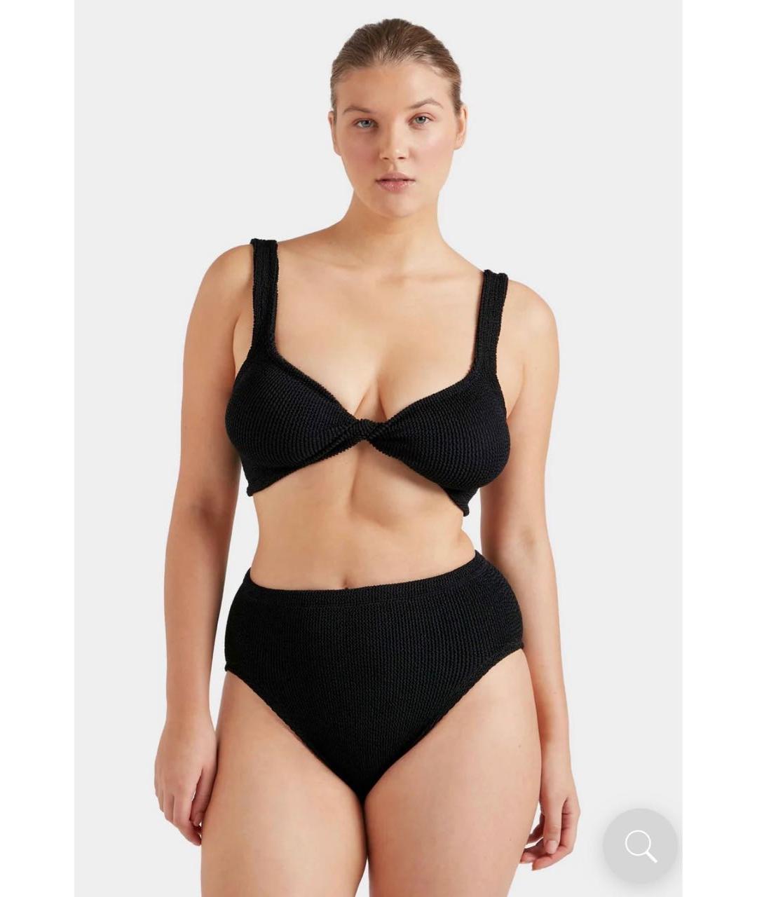 HUNZA G Черный полиамидовый купальник, фото 6