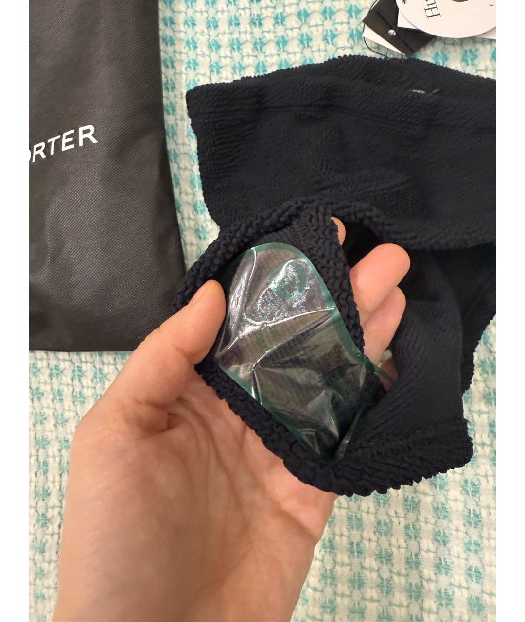 HUNZA G Черный полиамидовый купальник, фото 3