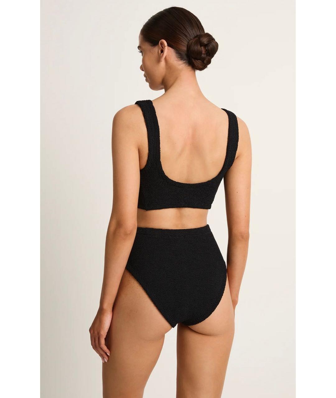 HUNZA G Черный полиамидовый купальник, фото 8