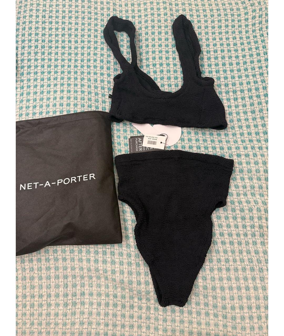 HUNZA G Черный полиамидовый купальник, фото 4