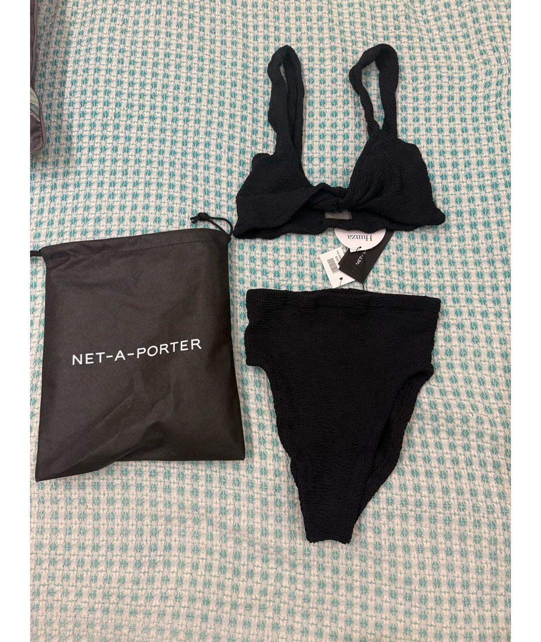 HUNZA G Черный полиамидовый купальник, фото 2