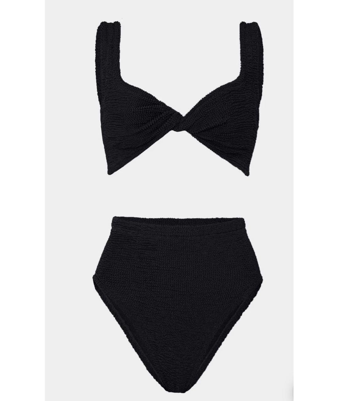 HUNZA G Черный полиамидовый купальник, фото 9