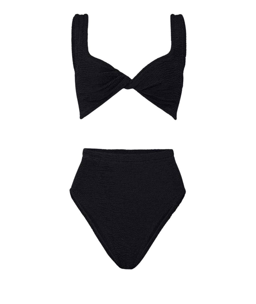 HUNZA G Черный полиамидовый купальник, фото 1