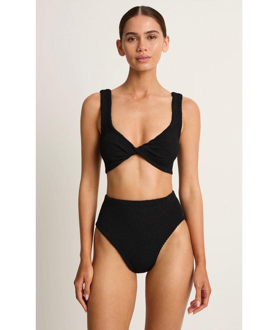 HUNZA G Черный полиамидовый купальник, фото 7